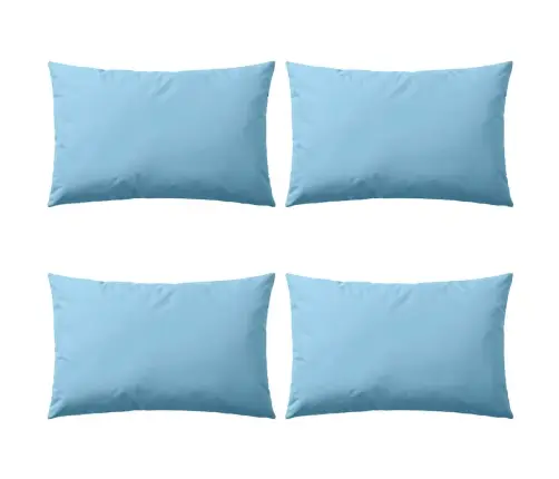 Lauko Pagalvės, 4 Vnt., Šviesiai Mėlynos Sp., 60X40Cm
