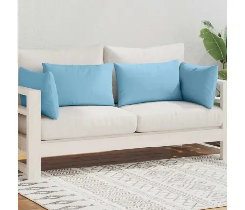 Lauko Pagalvės, 4 Vnt., Šviesiai Mėlynos Sp., 60X40Cm