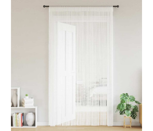 Nöörkardinad 2 Tk, 100 X 250 cm Valge