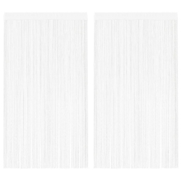 Virvelinės Užuolaidos, 2Vnt., 140X250cm Baltos Spalvos
