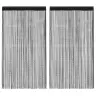Nöörkardinad 2 Tk, 100 X 250 cm Must