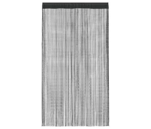 Nöörkardinad 2 Tk, 140 X 250 cm Must