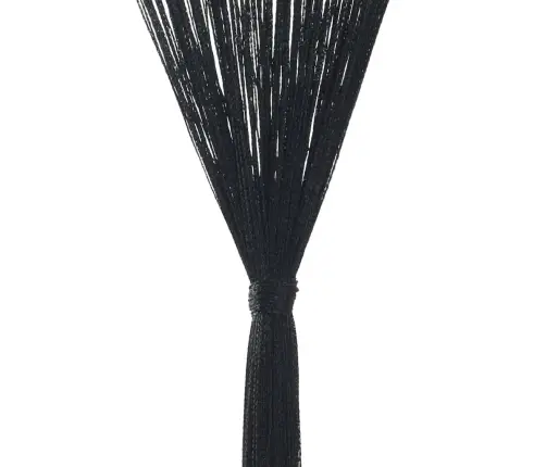 Nöörkardinad 2 Tk, 140 X 250 cm Must