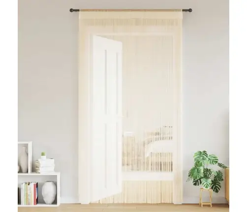 Nöörkardinad 2 Tk, 100 X 250 cm Kreemjasvalge