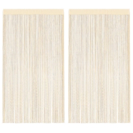 Virvelinės Užuolaidos, 2Vnt., 140X250cm Kreminės Spalvos