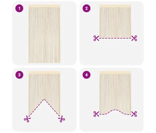 Bārkšu Aizkari, 2 Gab., 140X250 Cm, Krēmkrāsā Vidaxl