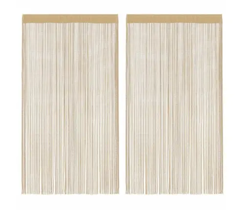 Virvelinės Užuolaidos, 2Vnt., 100X250cm Smėlio Spalvos