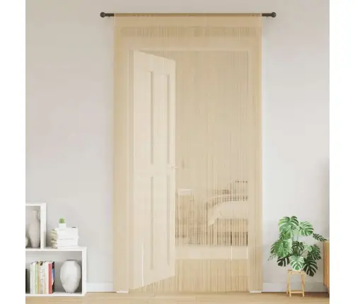 Virvelinės Užuolaidos, 2Vnt., 100X250cm Smėlio Spalvos