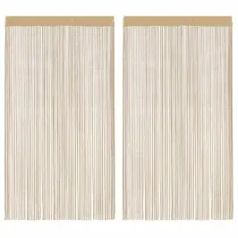 Bārkšu Aizkari, 2 Gab., 140X250 Cm, Bēši Vidaxl