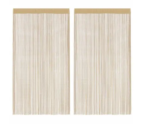 Virvelinės Užuolaidos, 2Vnt., 140X250cm Smėlio Spalvos