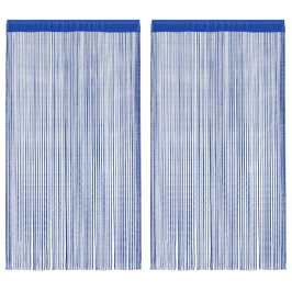 Bārkšu Aizkari, 2 Gab., 100X250 Cm, Zili Vidaxl
