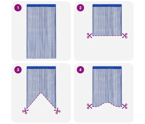 Bārkšu Aizkari, 2 Gab., 100X250 Cm, Zili Vidaxl