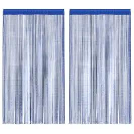 Virvelinės Užuolaidos, 2Vnt., 140X250cm Mėlynos Spalvos