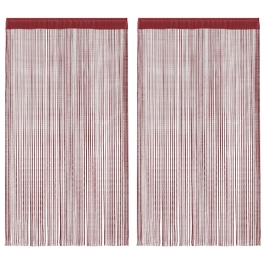 Bārkšu Aizkari, 2 Gab., 100X250 Cm, Vīnsarkani Vidaxl