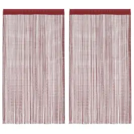 Bārkšu Aizkari, 2 Gab., 100X250 Cm, Vīnsarkani Vidaxl