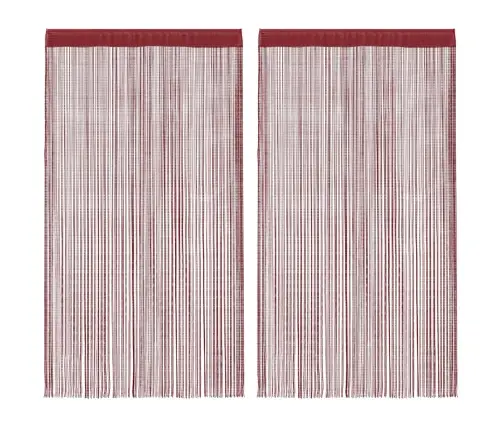 Bārkšu Aizkari, 2 Gab., 100X250 Cm, Vīnsarkani Vidaxl