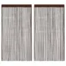 Nöörkardinad 2 Tk, 100 X 250 cm Pruun