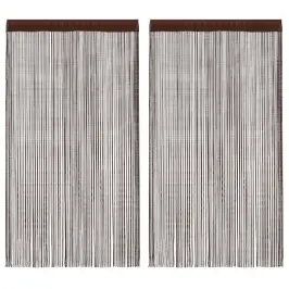 Bārkšu Aizkari, 2 Gab., 140X250 Cm, Brūni Vidaxl