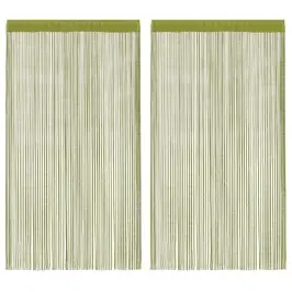 Virvelinės Užuolaidos, 2Vnt., 100X250cm Žalios Spalvos