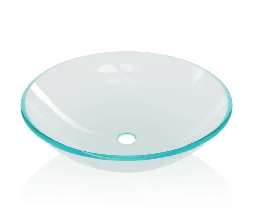 Izlietne No Rūdīta Stikla, 42 Cm, Caurspīdīga Vidaxl