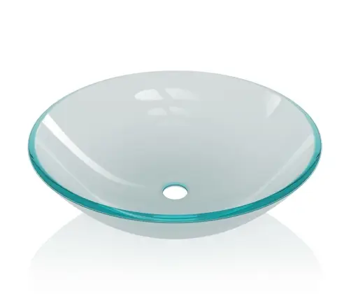 Vidaxli Karastatud Klaasist Valamu, 42 cm Matt