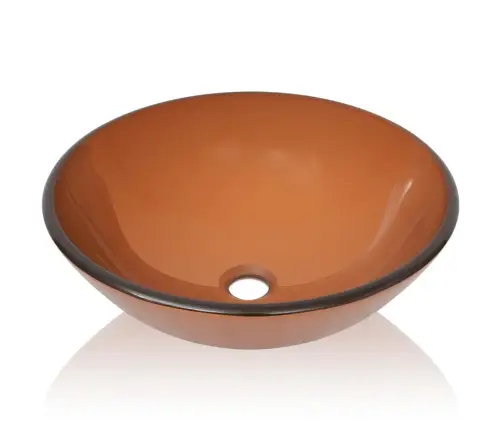 Izlietne, 42 Cm, Brūna, Rūdīts Stikls Vidaxl