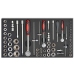 Instrumentu Ratiņi Ar 1125 Instrumentiem, Sarkani, Tērauda Vidaxl