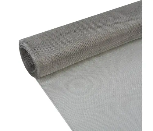 Siets, Nerūsējošs Tērauds, 100X500 Cm, Sudraba Krāsā Vidaxl