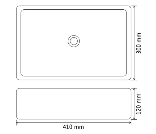 Izlietne, 41X30X12 Cm, Balta Keramika Vidaxl