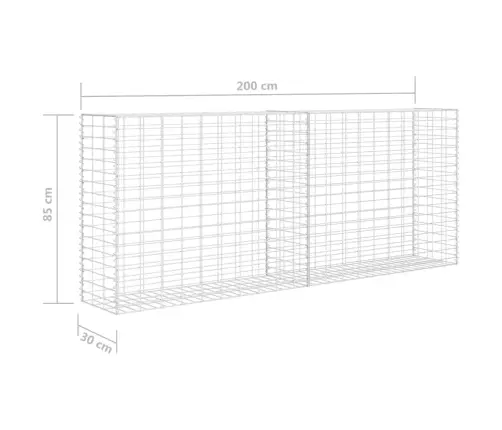 Gabiono Krepšys, 85X30X200cm Cinkuotas Plienas