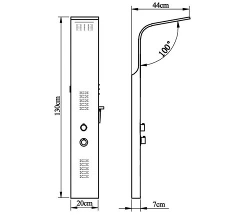 Dušo Sistema, Nerūdijantis Plienas, Išlenktos Formos
