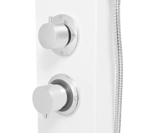 Dušas Sistēma Ar Paneli, Balts, Matēts Alumīnijs Vidaxl