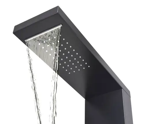 Dušo Sistema, Aliuminis, Matinės Juodos Spalvos