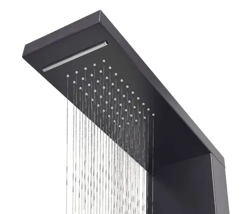 Dušo Sistema, Aliuminis, Matinės Juodos Spalvos