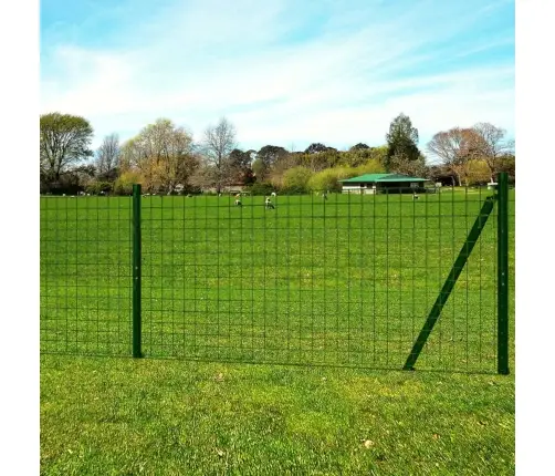 Euro Stiepļu Žogs, Tērauds, 25X1,7 M, Zaļš Vidaxl