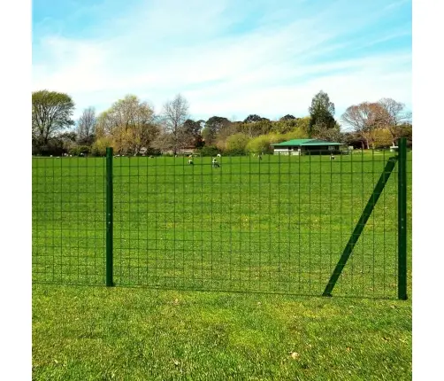 Euro Stiepļu Žogs, Tērauds, 25X1,7 M, Zaļš Vidaxl