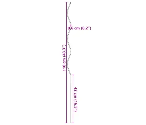 Mietiņi Augiem, 50 Gab., Spirālveida, 110 Cm, Cinkots Tērauds Vidaxl