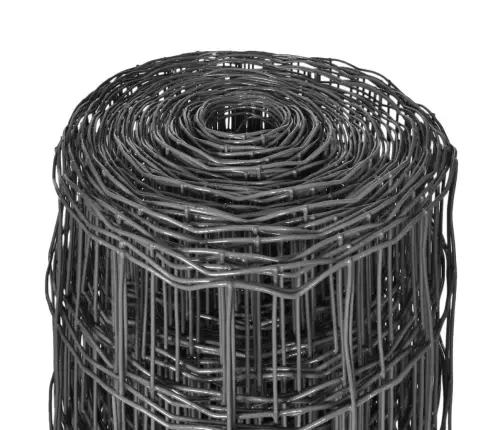 Euro Stiepļu Žogs, Tērauds, 10X1 M, Pelēks Vidaxl