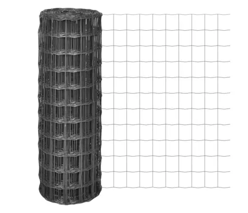 Euro Stiepļu Žogs, Tērauds, 10X1,2 M, Pelēks Vidaxl