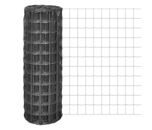 Euro Stiepļu Žogs, Tērauds, 25X1,2 M, Pelēks Vidaxl