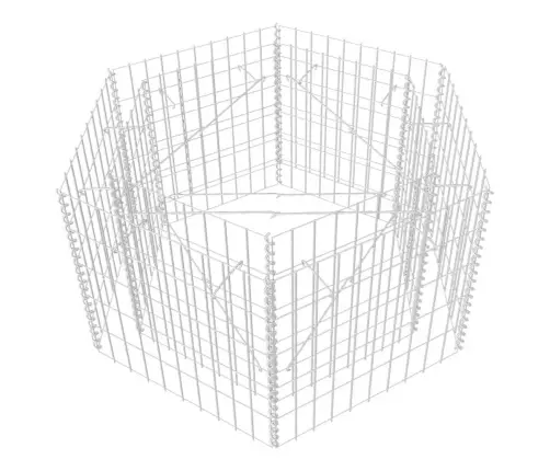 Gabions, Augstā Puķu Kaste, 100X90X50 Cm, Sešstūrveida Vidaxl