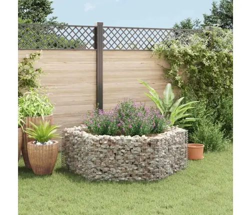 Gabions, Augstā Puķu Kaste, 160X140X50 Cm, Sešstūrveida Vidaxl