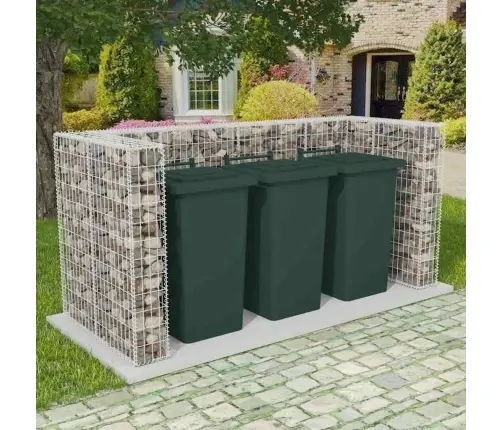 Gabions Atkritumu Konteineriem, Tērauds, 250X100X120 Cm  Vidaxl