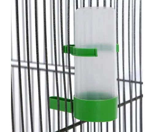 Putnu Būris Ar Jumtu, 66X66X155 Cm, Melns Tērauds Vidaxl