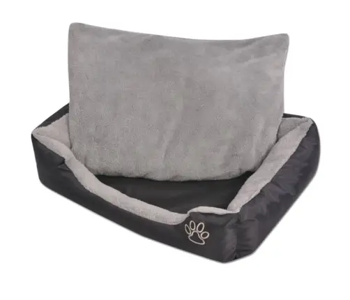 Suņu Gulta Ar Polsterētu Spilvenu, Xxl Izmērs, Melna Vidaxl