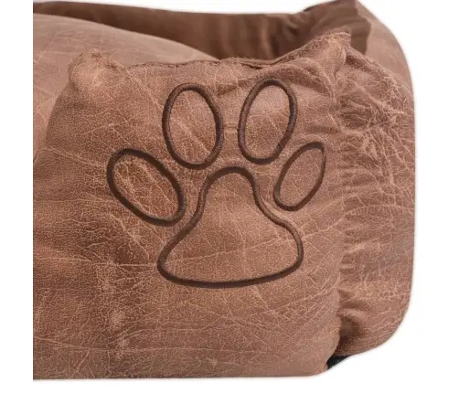 Šuns Guolis Su Pagalvėle, Pu, Dirbtinė Oda Dydis M, Smėlinis