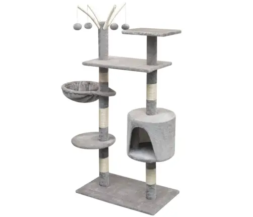 Draskyklė Katėms Su Stovais Iš Sizalio, 125 cm Pilka