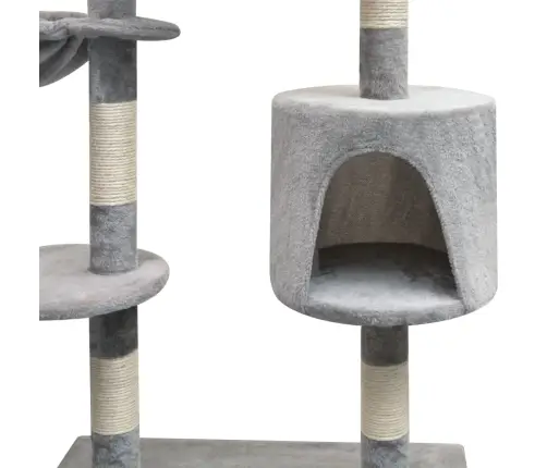 Draskyklė Katėms Su Stovais Iš Sizalio, 125 cm Pilka