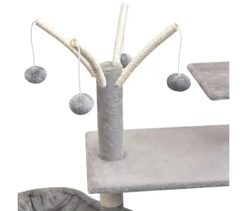 Draskyklė Katėms Su Stovais Iš Sizalio, 125 cm Pilka