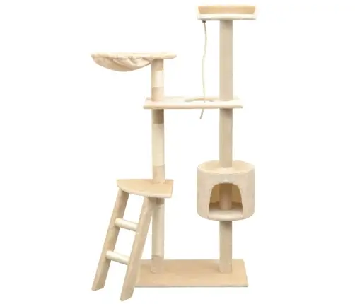 Sisalköitega Kraapimispuuga Kassimaja 150 Cm Beež